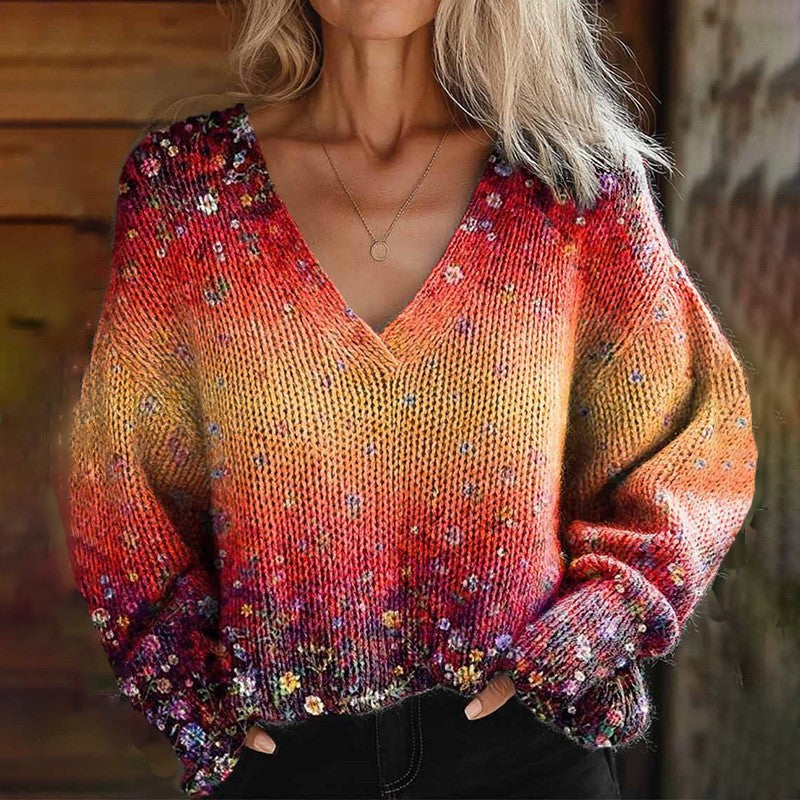 V-Neck Drop Shoulder Sweater