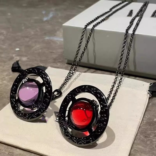 Carved Orb Titanium Steel Necklace