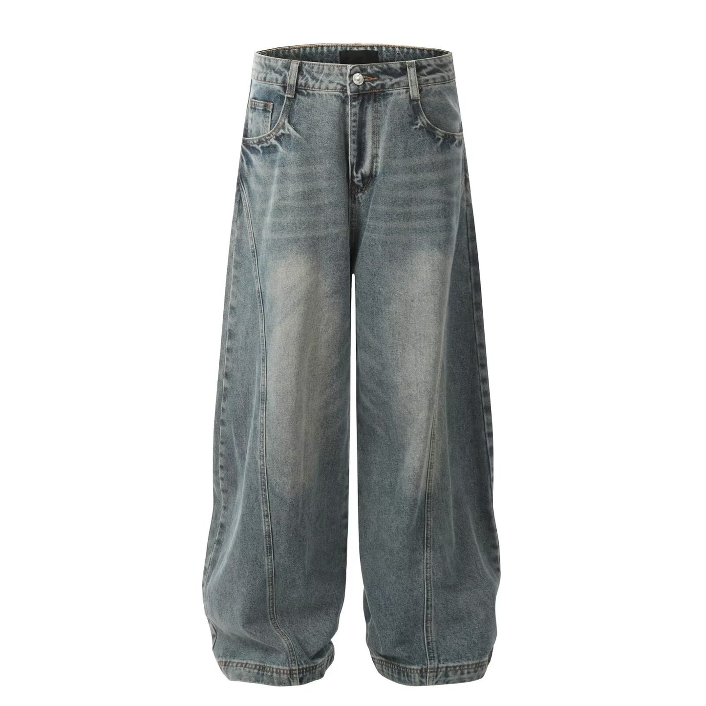 Vintage Washed Straight Leg Jeans