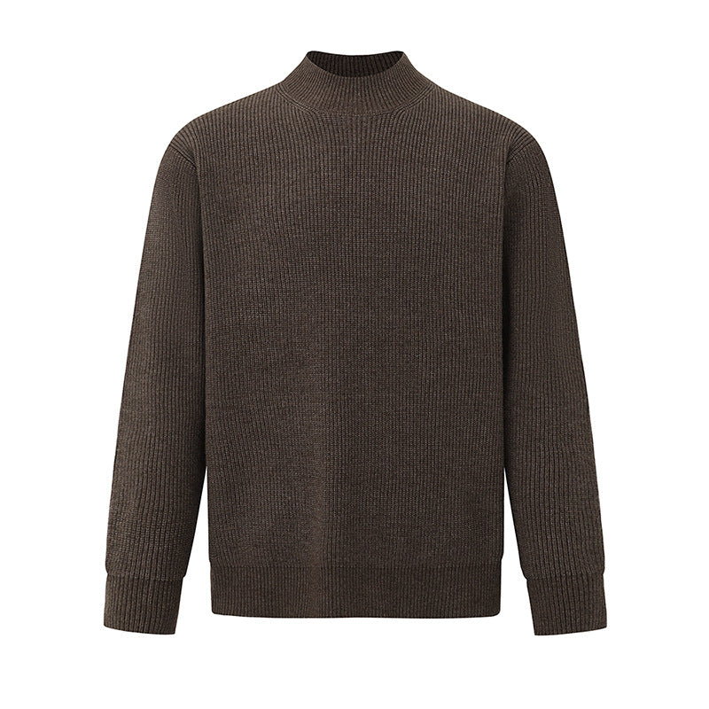 Half-turtleneck Knitted Sweater Winter Casual Pullover