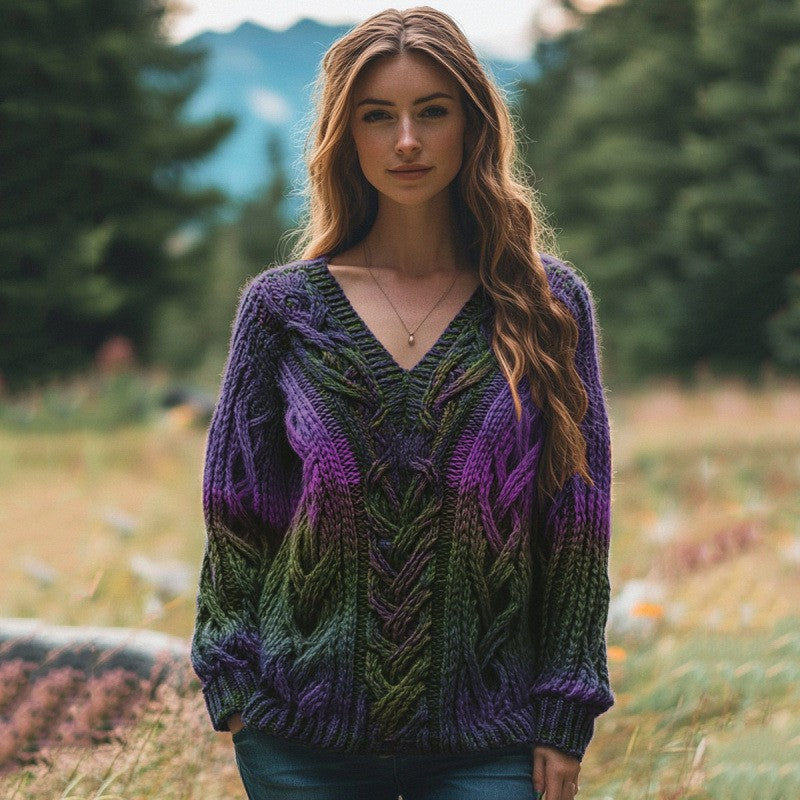 V-Neck Drop Shoulder Sweater