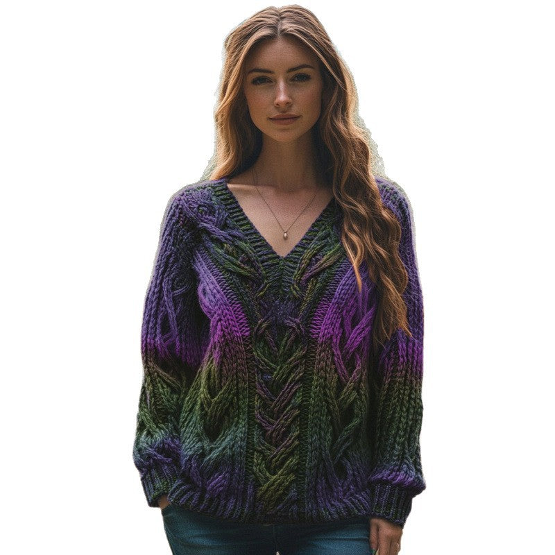 V-Neck Drop Shoulder Sweater