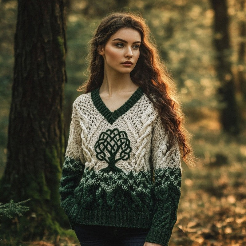 V-Neck Drop Shoulder Sweater