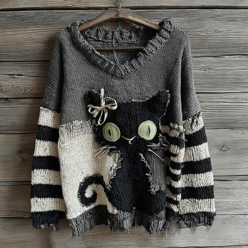 V-Neck Drop Shoulder Sweater