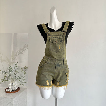 Jeans drawstring shorts