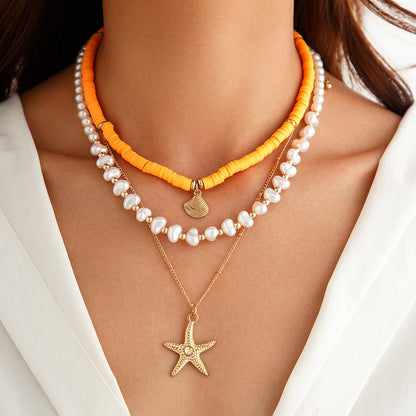 Stackable Soft Ceramic Beaded Necklace