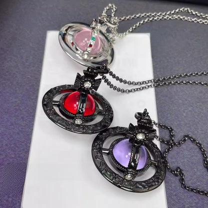 Carved Orb Titanium Steel Necklace