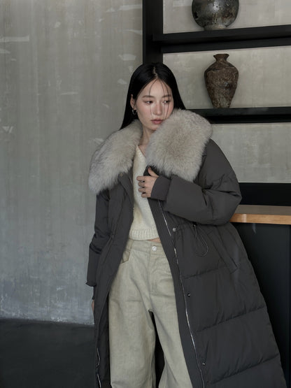 Women's Winter Fox Fur Collar Down Jacket