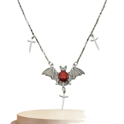 gothic bat necklace