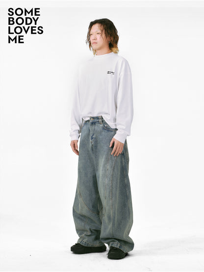 Ultra-Loose Heavy-Duty Washed Baggy Jeans