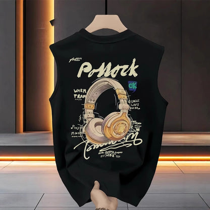 Sleeveless T-shirt jacket