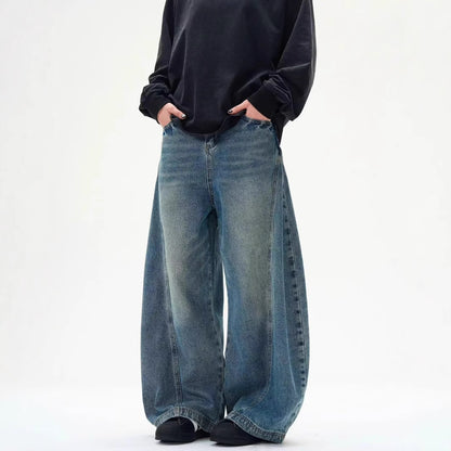 Vintage Washed Straight Leg Jeans