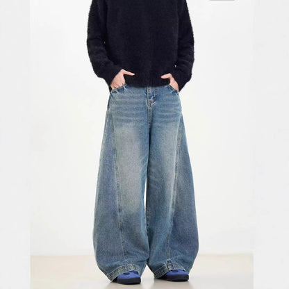 Vintage Washed Straight Leg Jeans