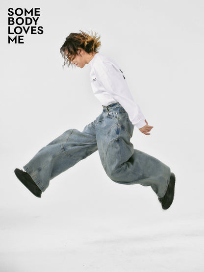 Ultra-Loose Heavy-Duty Washed Baggy Jeans