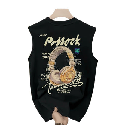 Sleeveless T-shirt jacket