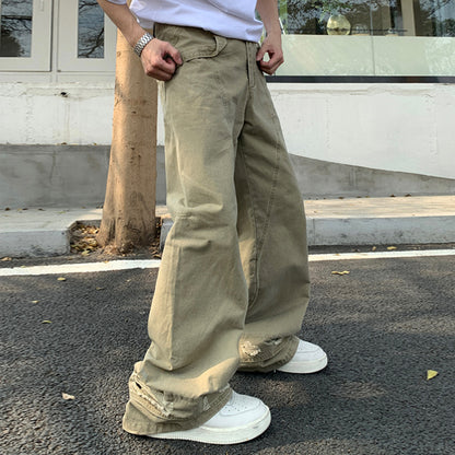 Retro denim jacket men's suit