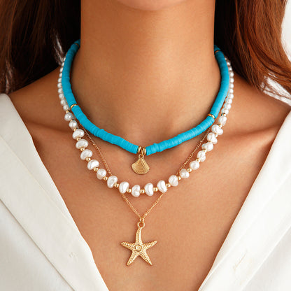 Stackable Soft Ceramic Beaded Necklace