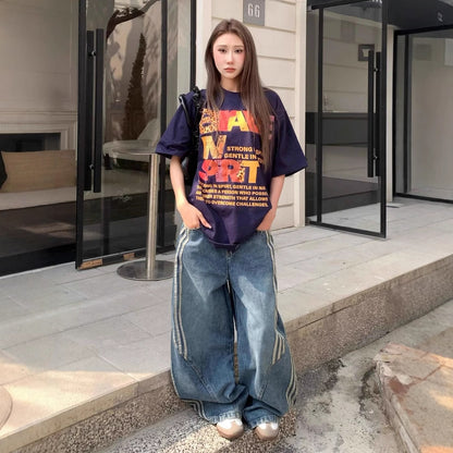 Jeans with wide legs