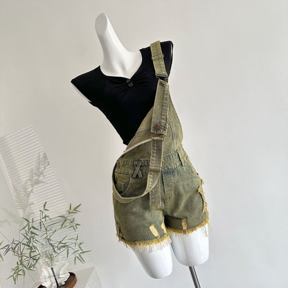 Jeans drawstring shorts