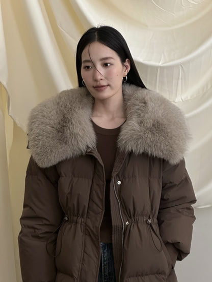 Women's Winter Fox Fur Collar Down Jacket