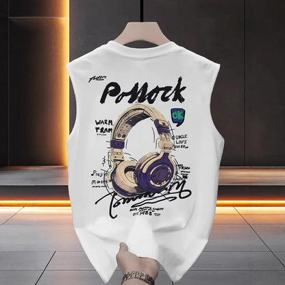 Sleeveless T-shirt jacket