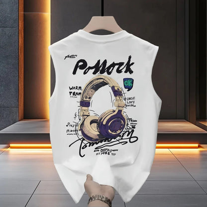 Sleeveless T-shirt jacket