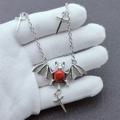 gothic bat necklace