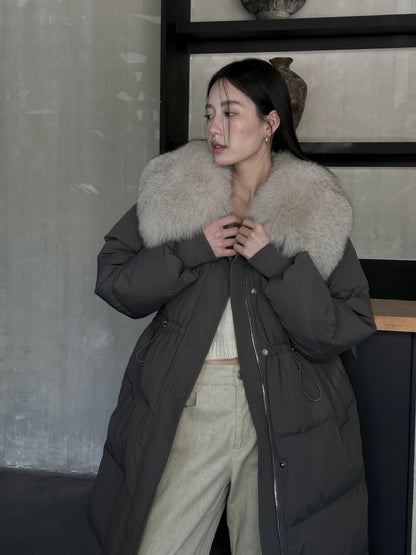 Women's Winter Fox Fur Collar Down Jacket