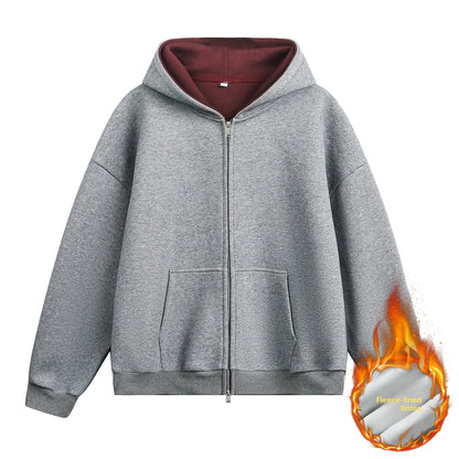 Hooded Sweatshirt Men's Loose Cardigan Jacket