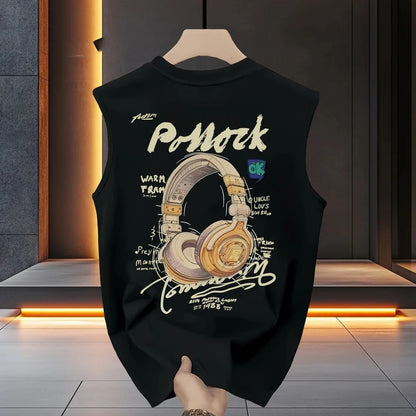 Sleeveless T-shirt jacket