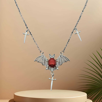 gothic bat necklace
