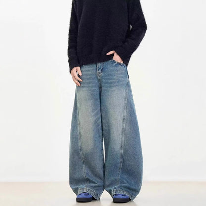 Vintage Washed Straight Leg Jeans