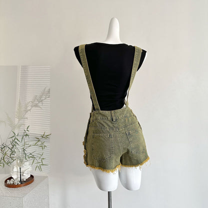 Jeans drawstring shorts